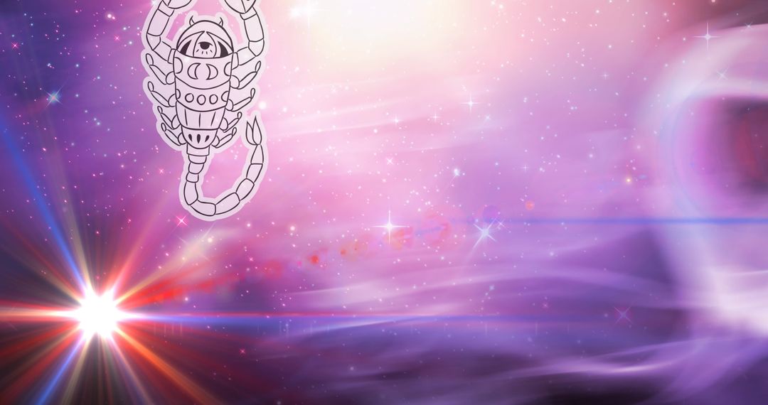 Scorpio Zodiac Sign in Cosmic Dreamscape Galaxy