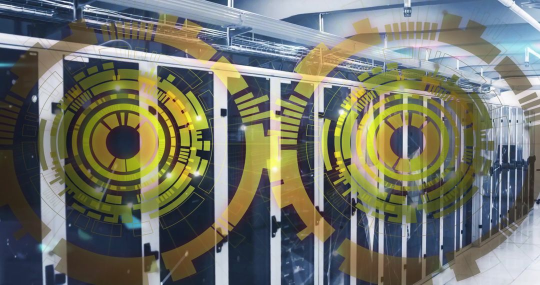 Futuristic Data Processing and Computer Servers with Digital Interface