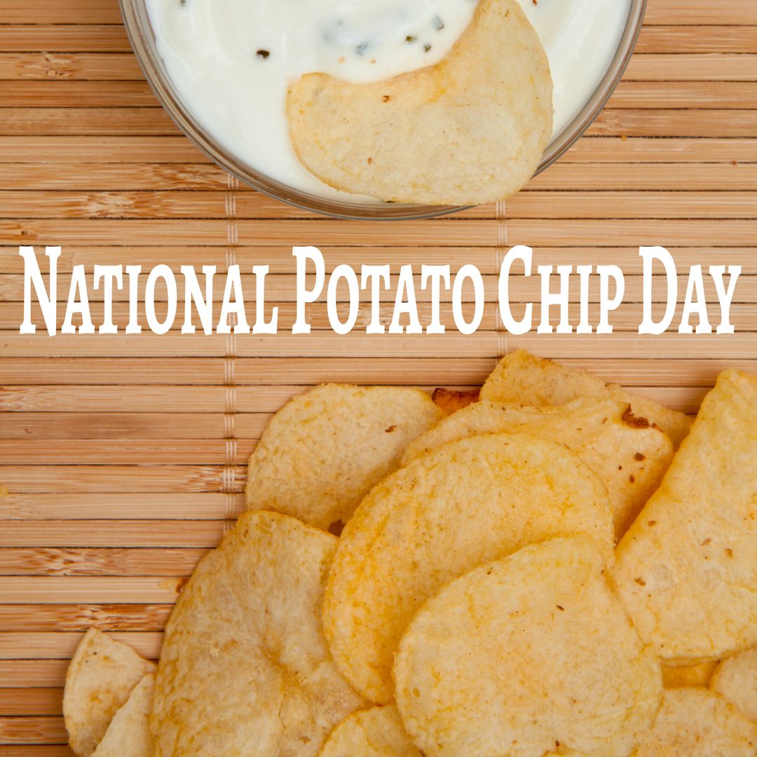 Celebrating National Potato Chip Day with Chips and Dip - Download Free Stock Images Pikwizard.com