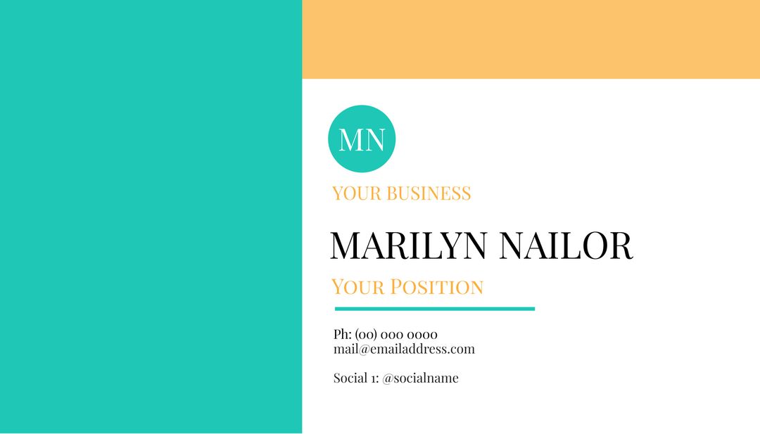 Minimalistic Dual-Tone Business Card for Personal Branding - Download Free Stock Templates Pikwizard.com