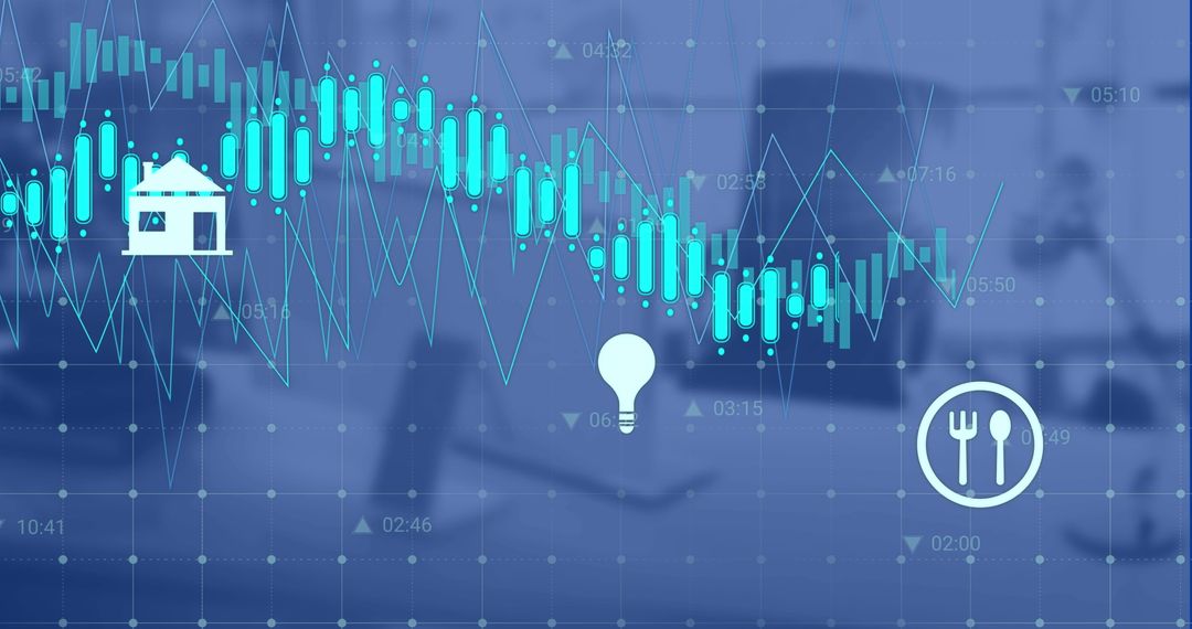 Digital Business Growth Concepts with Financial Bar Graphs
