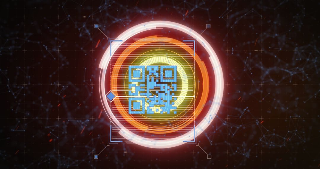 QR Code Analyzing in Futuristic Digital Interface
