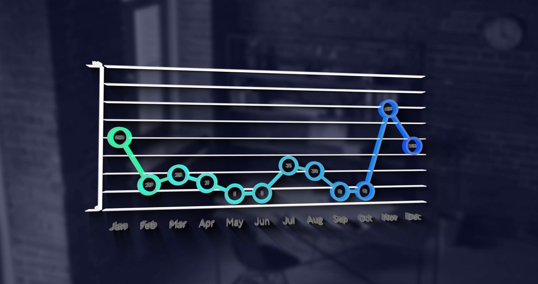 Business Performance Graph on Office Background Sheet