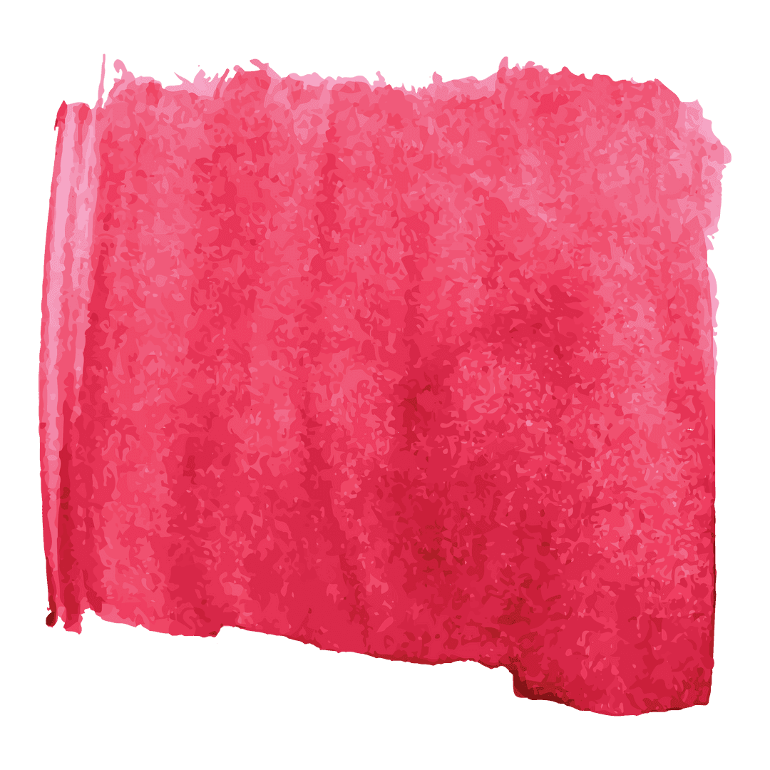 Bright Pink Smudge Brush Stroke on Transparent Background