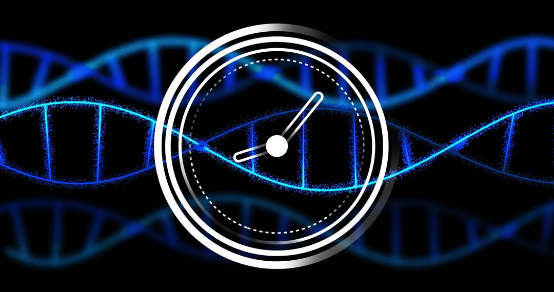 DNA Clock Concept Illustrating Genetic and Time Connection