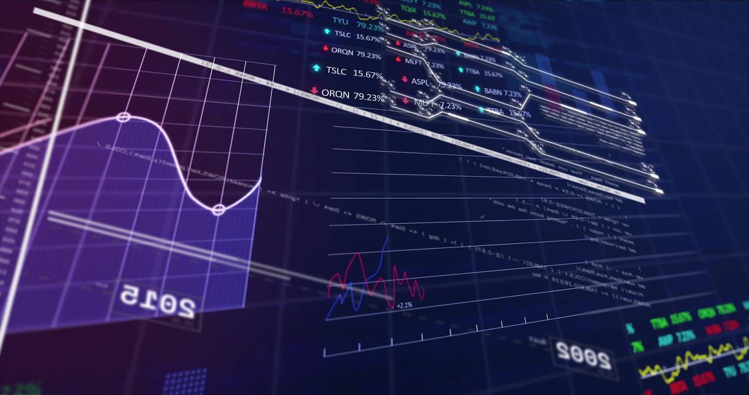 Abstract Financial Data and Stock Market Analysis Background