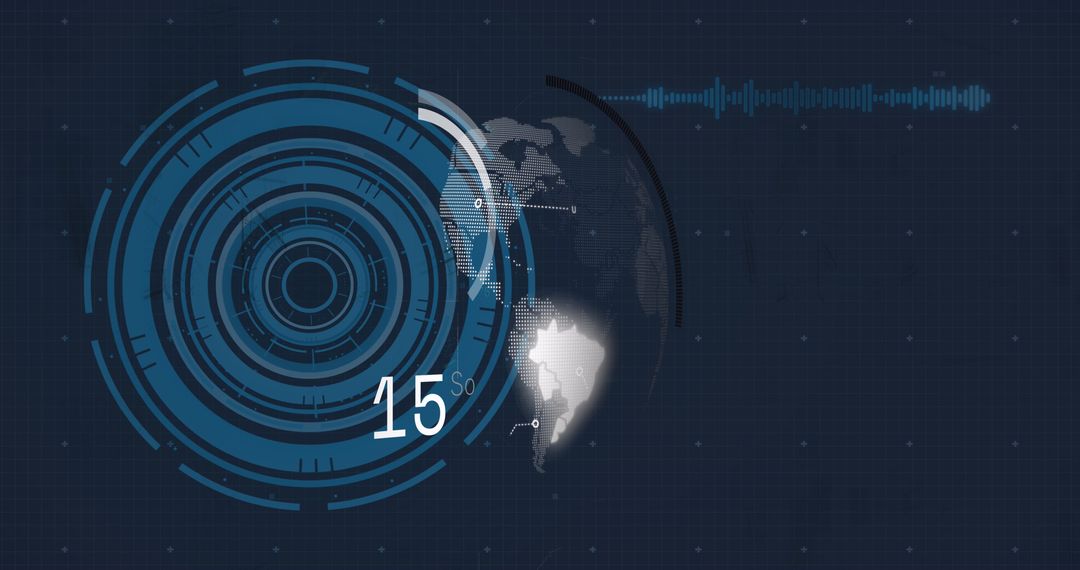 Digital Globe with Data Processing Concept