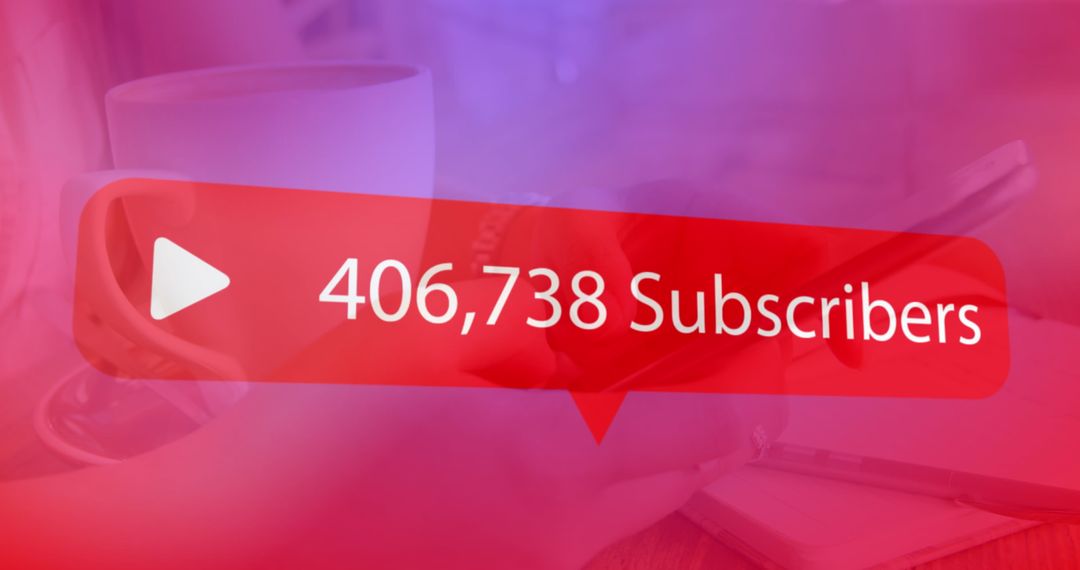 Digital Growth Concept with Subscribers Count Overlay