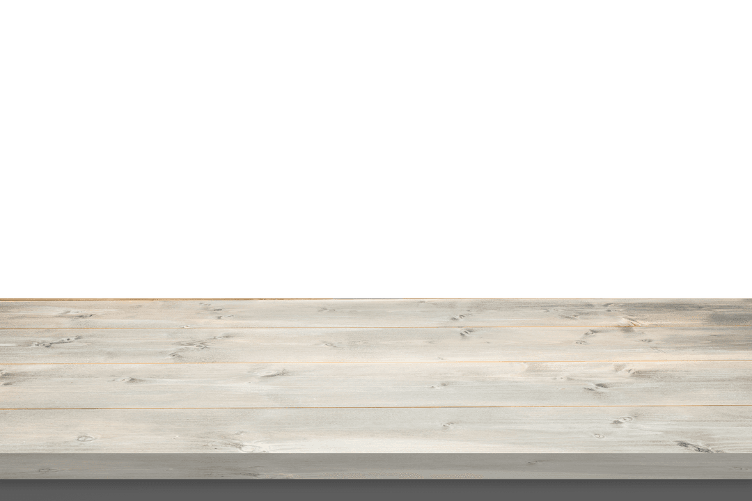 Wooden Table Surface with Transparent Background for Design