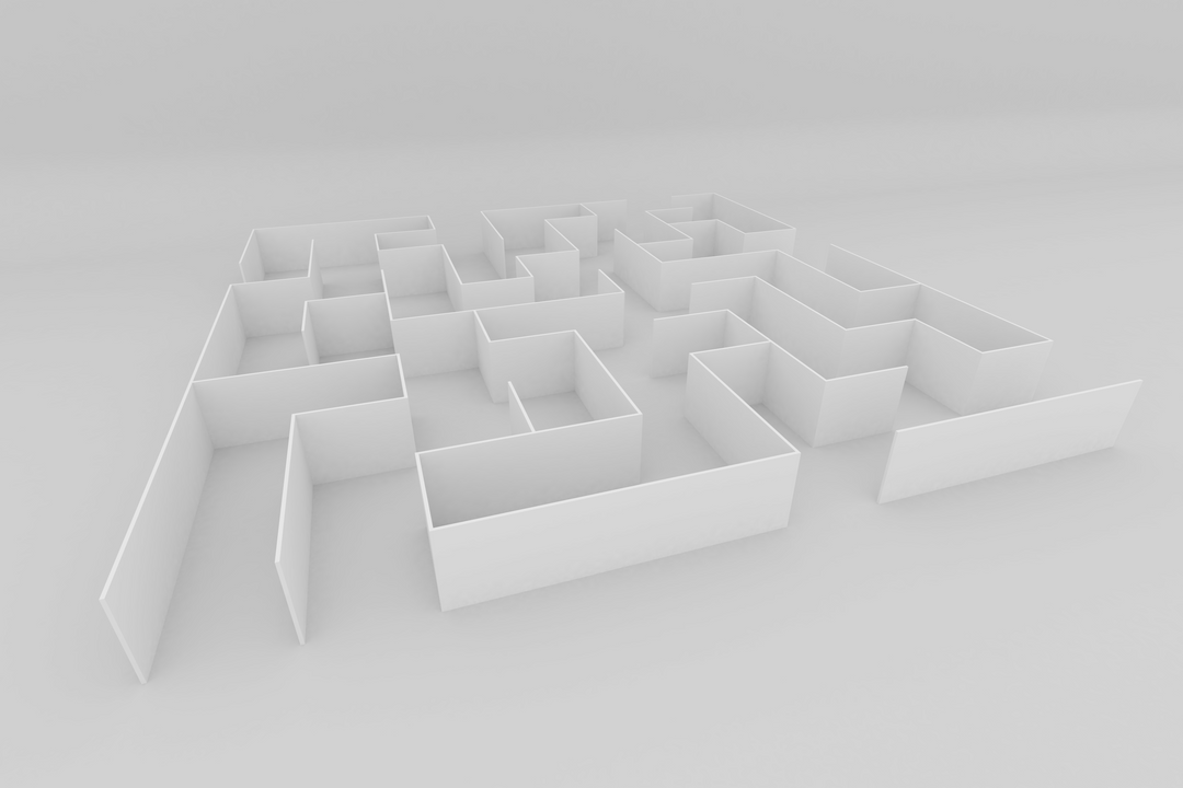 Complex White 3D Maze on Transparent Background, Isolated Labyrinth Design - Download Free Stock Images Pikwizard.com