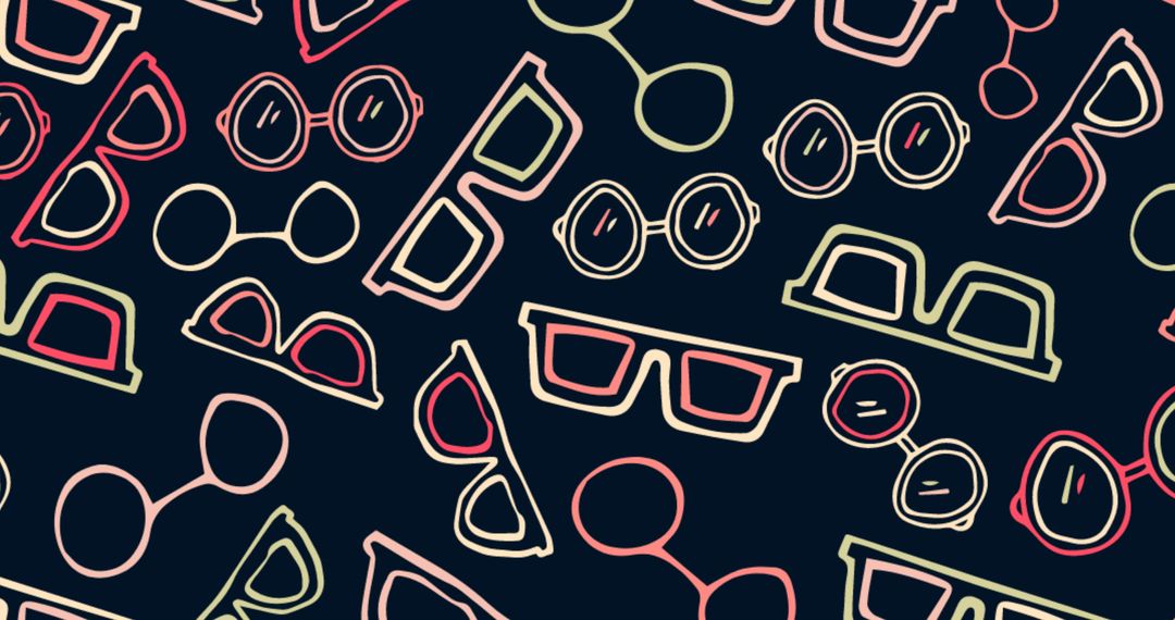 Colorful Eyewear Pattern in Seamless Design