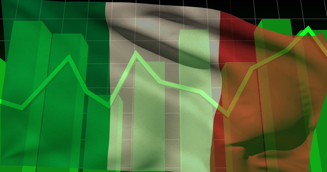 Global Business Interface Overlaid on Nigeria Flag
