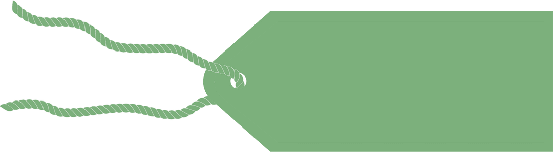 Green Blank Label Tag Illustration on Transparent Background