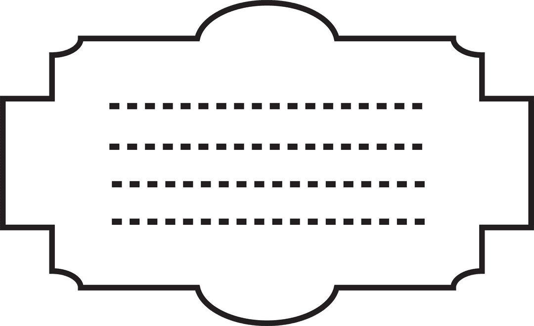 Transparent Badge with Text Space and Decorative Border