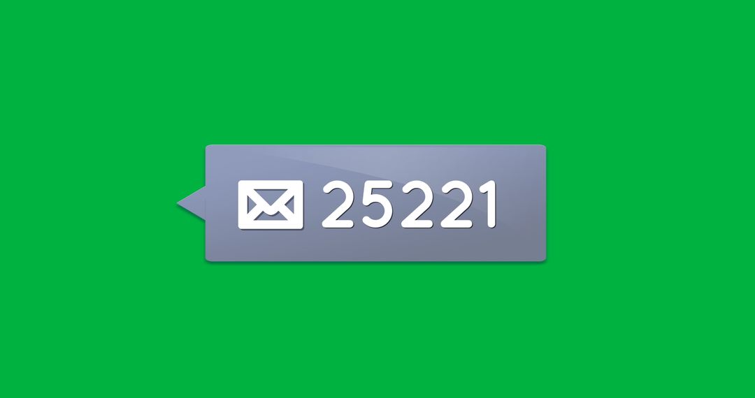 Increasing Email Notification Counter on Green Background