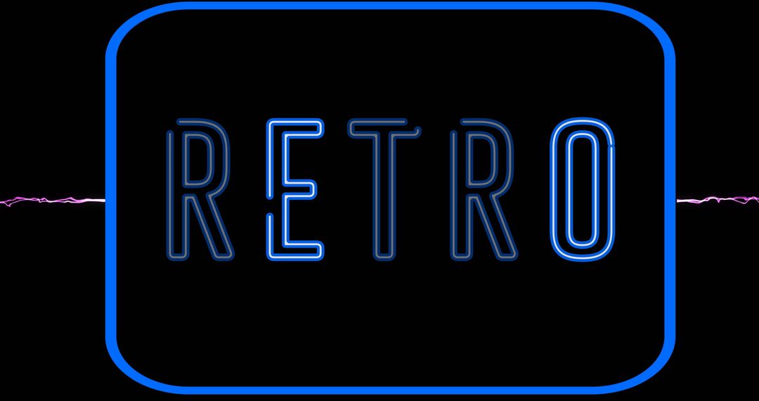 Retro Neon Sign Glowing with Futuristic Digital Energy Vibes