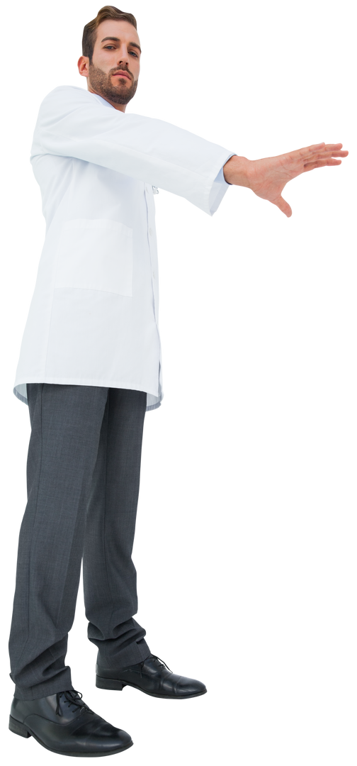 Caucasian Male Doctor Reaching Out Isolated Transparent Background - Download Free Stock Images Pikwizard.com