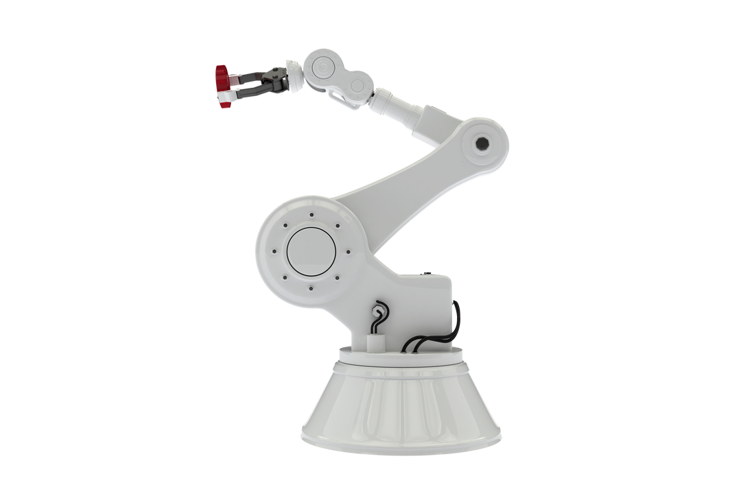 Transparent Industrial Robot Arm Header with Claw on White Appropriate - Download Free Stock Images Pikwizard.com