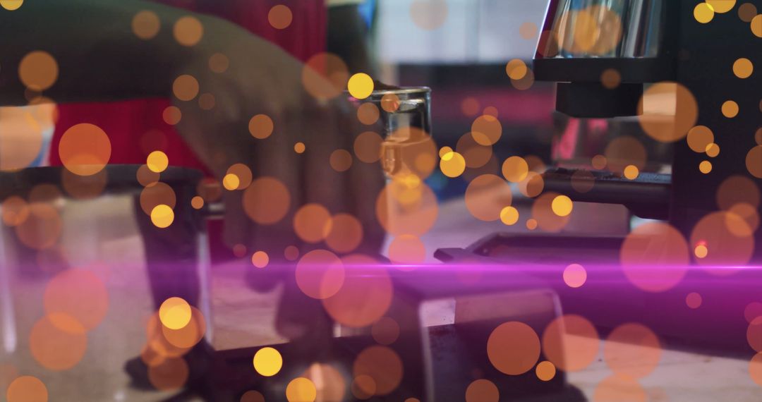 Scientist Adjusting Compound Microscope for Precise Analysis