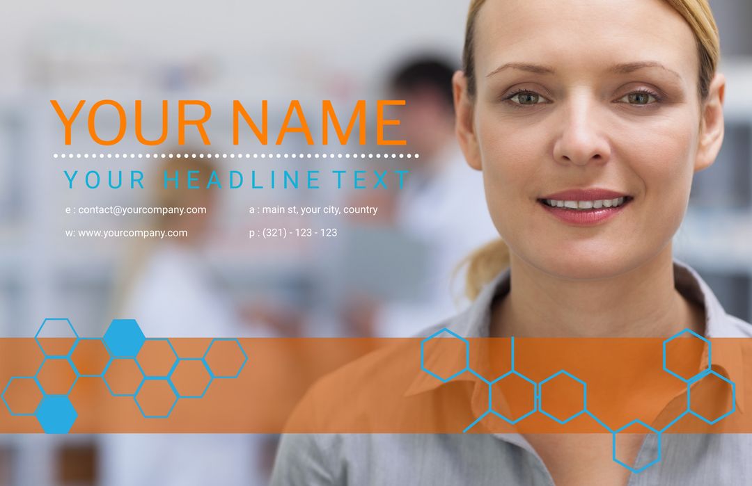 Professional Business Card Template for Corporate and Medical Networking - Download Free Stock Templates Pikwizard.com