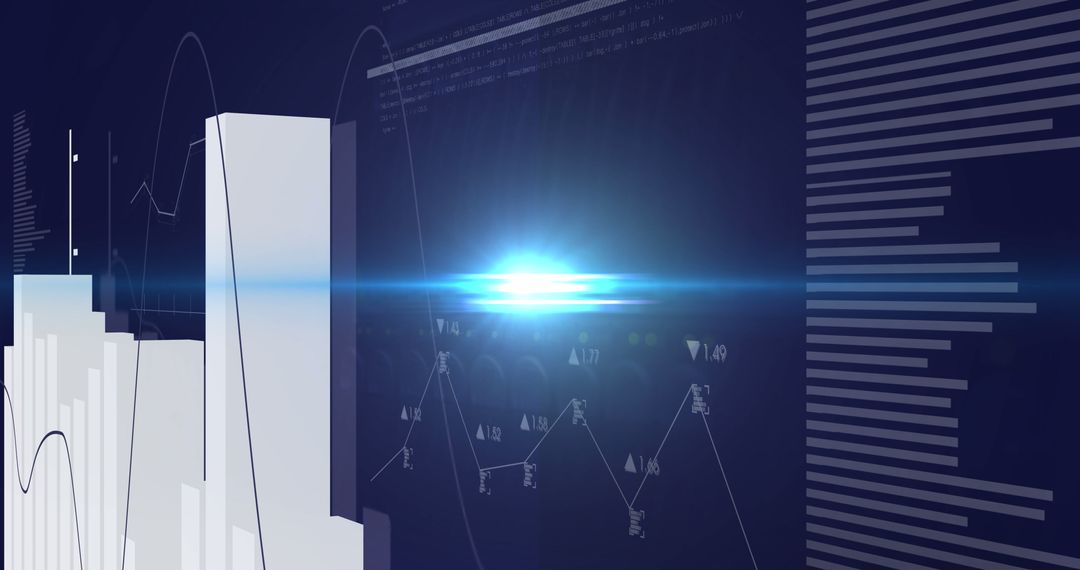 Digital Interface Displaying Financial Data Trends and Connections