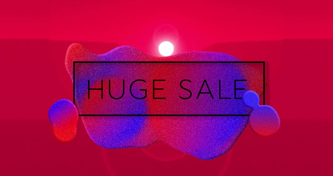 Huge Sale Banner with Colorful Abstract Background Design - Free Images, Stock Photos and Pictures on Pikwizard.com