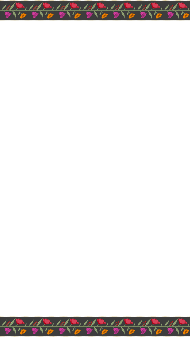 Transparent Copy Space with Colorful Floral Border