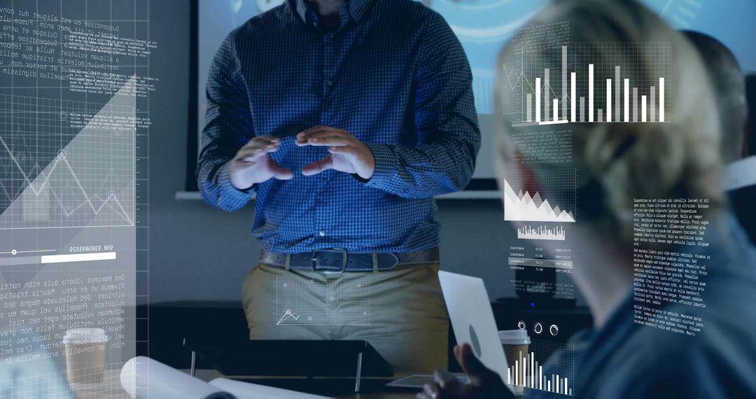 Business Team Analyzing Financial Data Projections