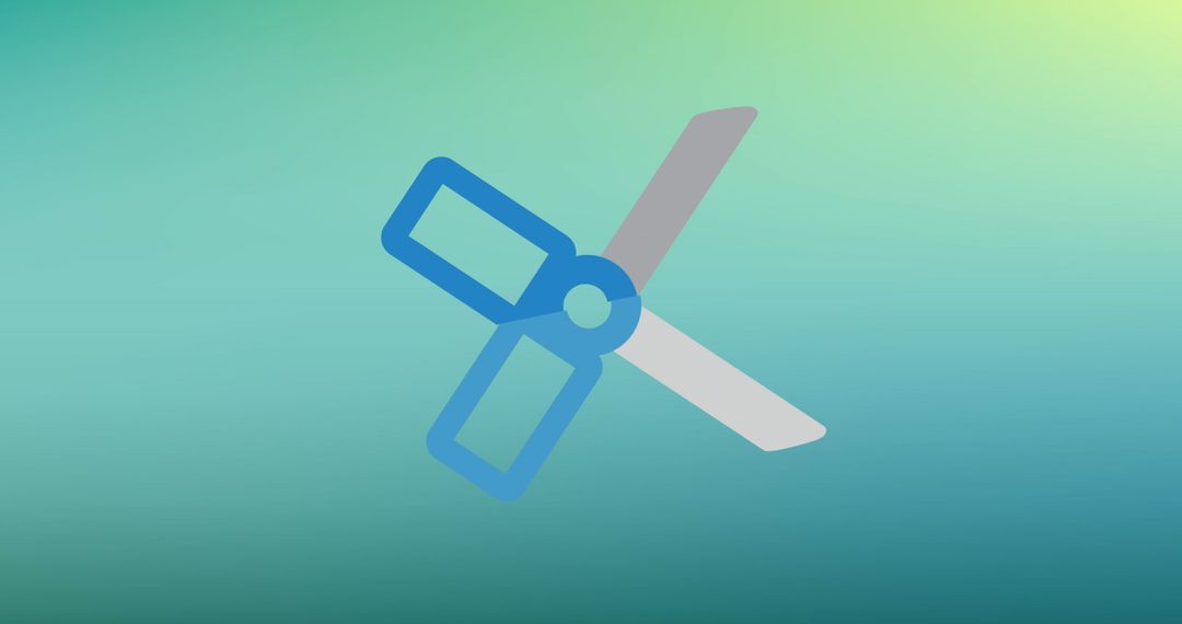 Floating Scissors on Gradient Background for Education Concept