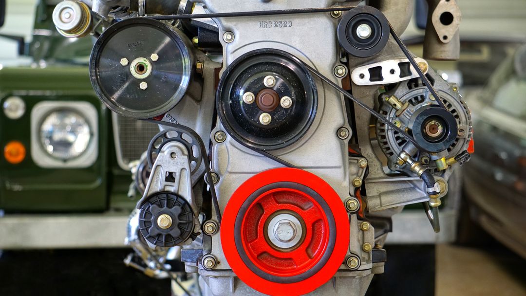 Close-up View of Car Engine in Garage Workshop - Free Images, Stock Photos and Pictures on Pikwizard.com