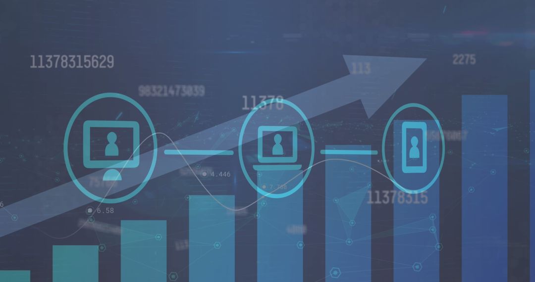 Digital Business Growth Analytics and Technology Visualization