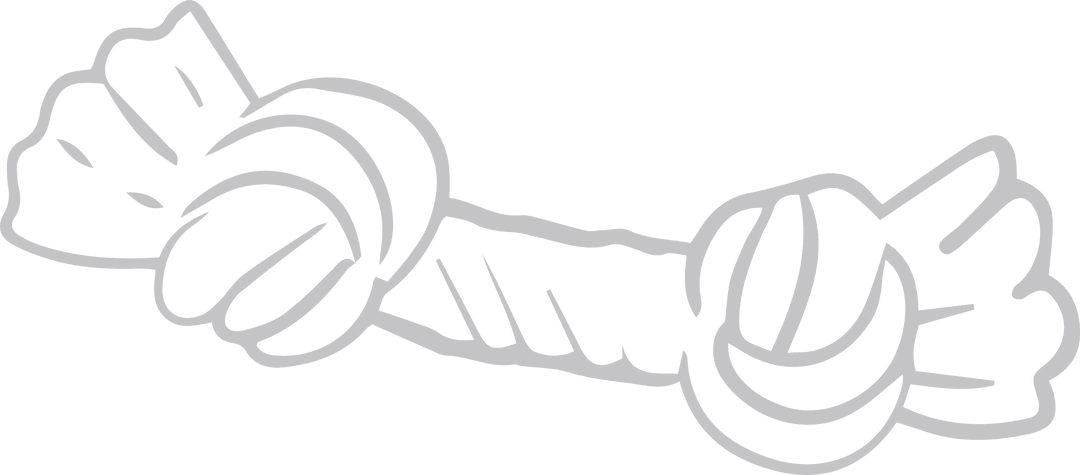 Minimalist Knotted Rope Illustration on Transparent Background