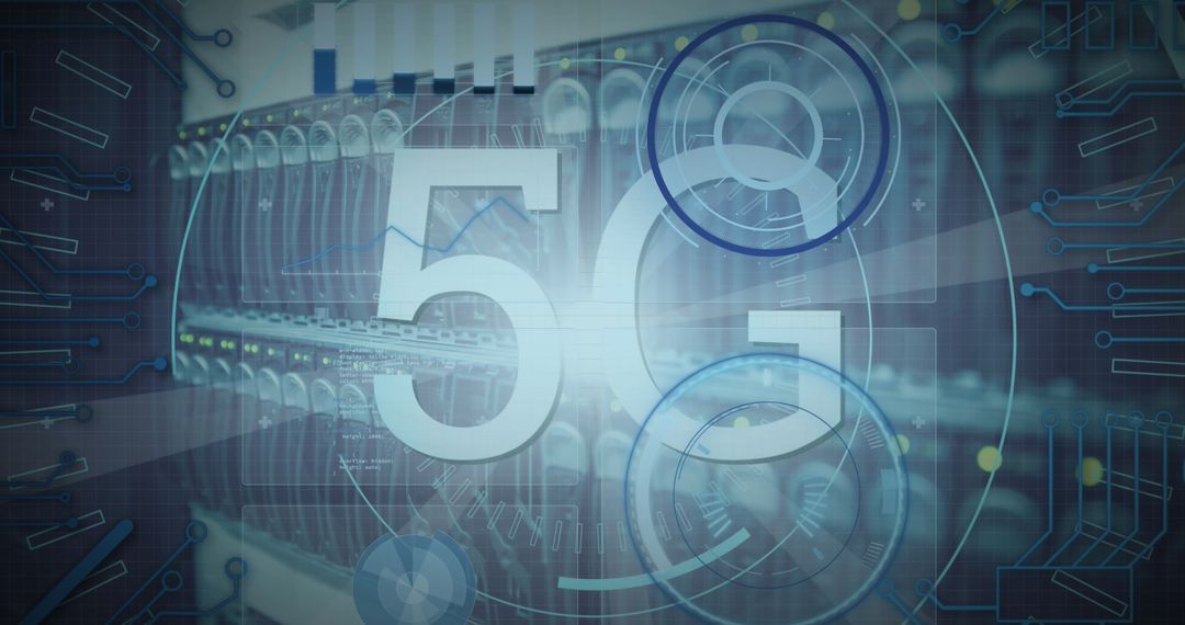 Futuristic 5G Global Network Technology Concept