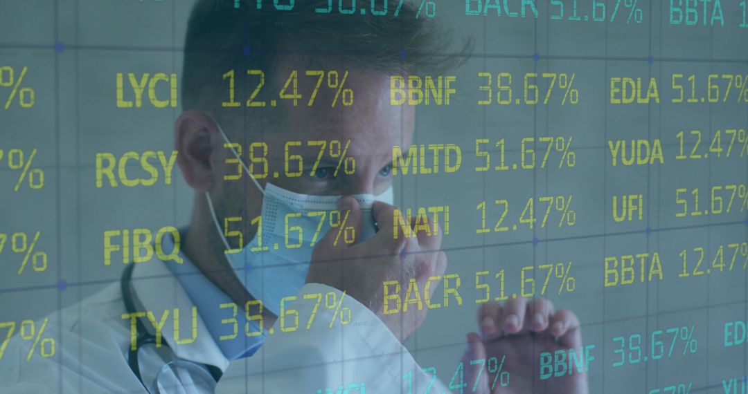 Healthcare Professional Analyzing Data with Technological Innovation