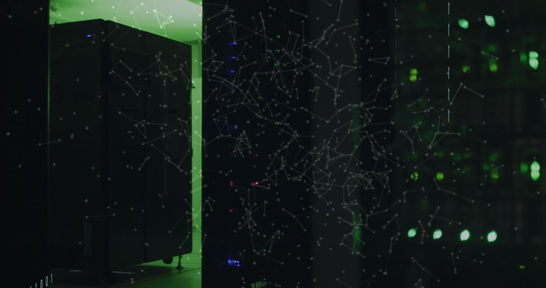 Digital Connections Abstract with Server Technology