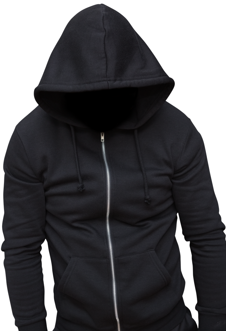 Mysterious Figure Wearing Black Hoodie on Transparent Background - Download Free Stock Images Pikwizard.com