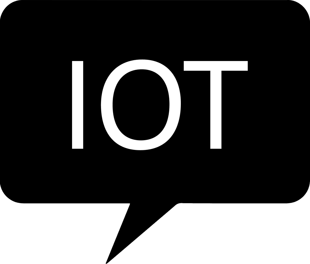 Transparent IOT Speech Bubble Illustration for Digital Media