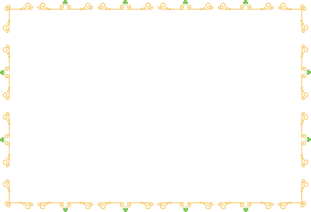 Transparent Yellow Decorative Frame with Green Accents Mockup