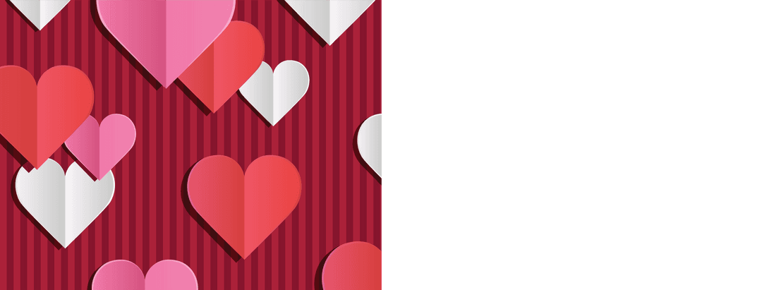 Colorful Vector Hearts on Transparent Background Love Symbol