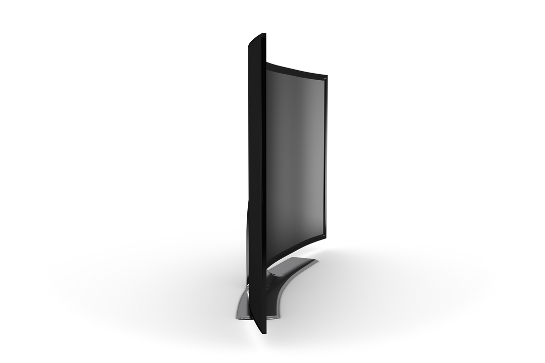 Digital Black TV Screen Side View on Transparent Background Isolated UHD Quality - Download Free Stock Images Pikwizard.com