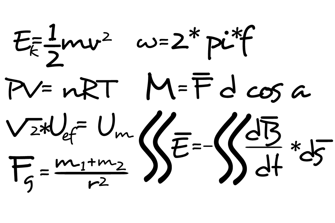 Algebra Formula Illustration on Transparent Background