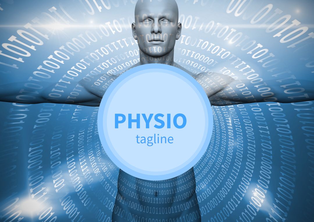 Modern Physiotherapy Concept Merging Anatomy and Digital Code