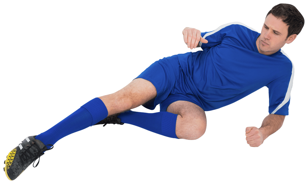 Transparent Image of Soccer Player Kicking in Blue Uniform - Download Free Stock Images Pikwizard.com