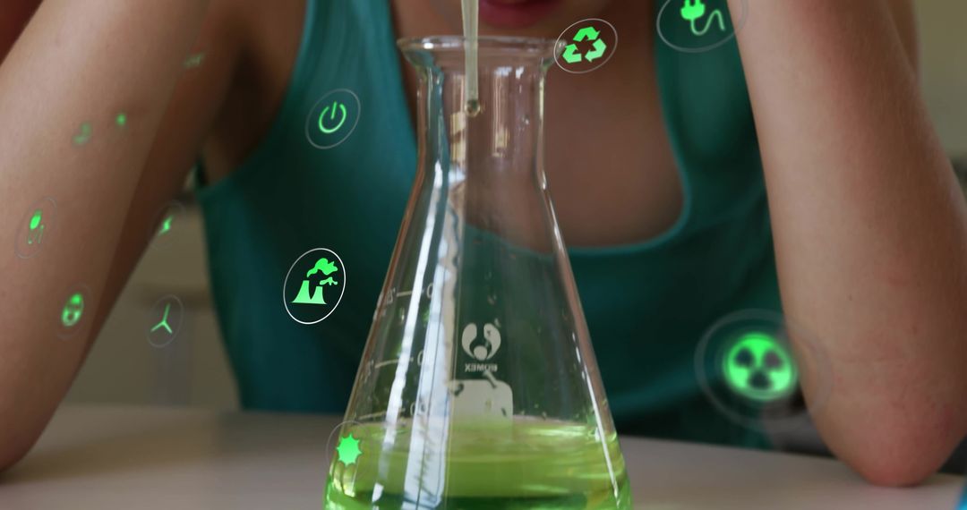 Child Engaged in Environmental Science Experiment in Lab