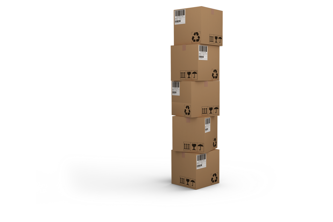 Stack of Packed Cardboard Boxes on Transparent Background - Download Free Stock Images Pikwizard.com