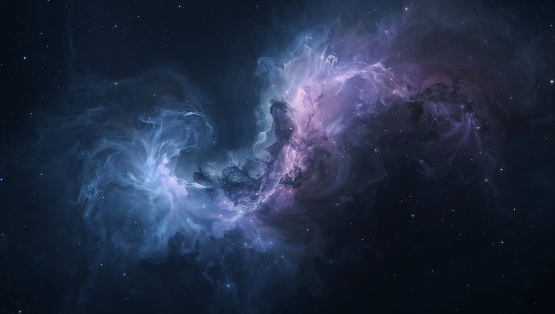 Celestial Nebula Swirling in Deep Space With Luminous Gas Clouds