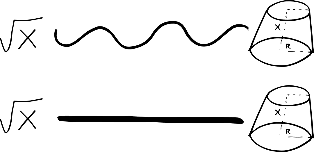 Black Abstract Design Pattern on Transparent Background