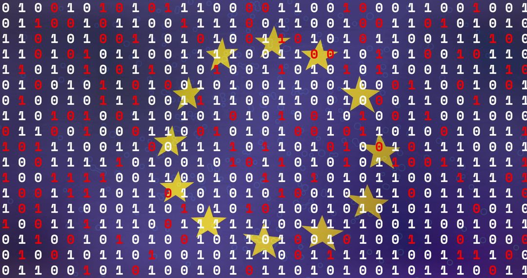 Digital Binary Code Forming EU Flag Concept - Free Images, Stock Photos and Pictures on Pikwizard.com