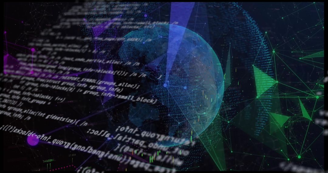 Global Code Overlay: Technology and Finance Integration Concept