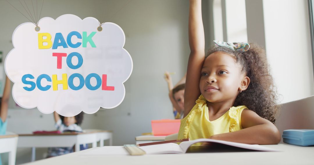 Diverse Children Returning to School with Back to School Text